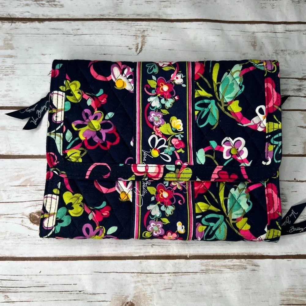 Vera Bradley Hanging Travel Organizer Midnight Blues Floral Navy Blue OS